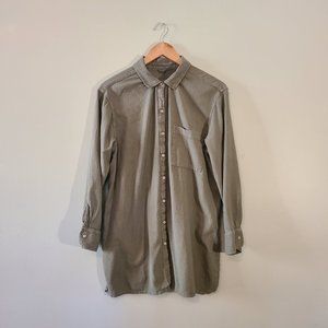 Aerie Soft Long Sleeve Button-Down Shirt with collar